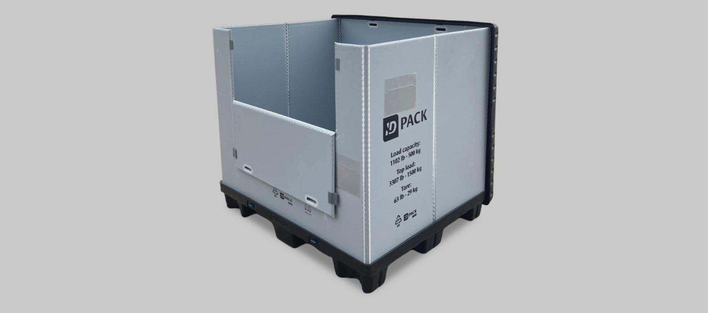 Open ID PACK container with drop door